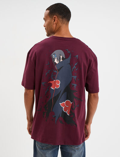 T-shirt manches courtes Naruto Itachi prune homme