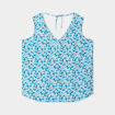 Blouse sans manches bleu canard femme grande taille