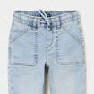 Jeans jogger droit taille &eacute;lastiqu&eacute;e denim triple stone gar&ccedil;on