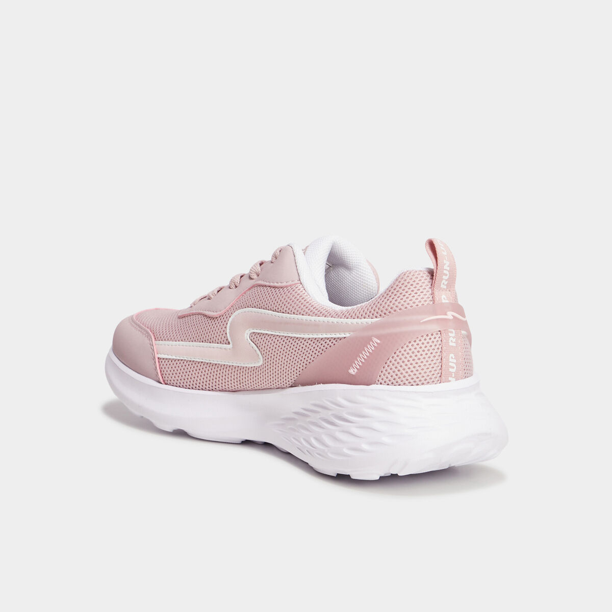Baskets running à lacets Run-Up rose femme