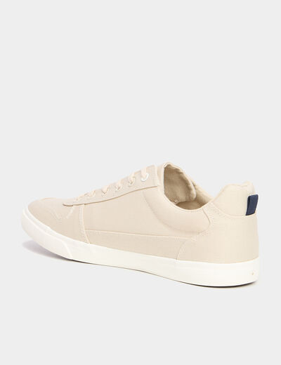 Tennis basses &agrave; lacets sable homme
