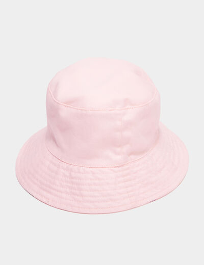 Bob réversible coton rose fille