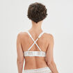 Soutien-gorge foulard dentelle mousseuse blanc femme