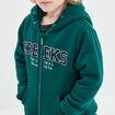 Sweat zipp&eacute; &agrave; capuche fourr&eacute; vert fonc&eacute; gar&ccedil;on