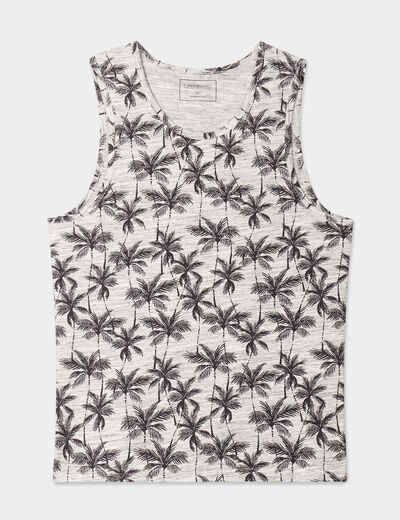 Débardeur col rond coton Liberto gris clair homme