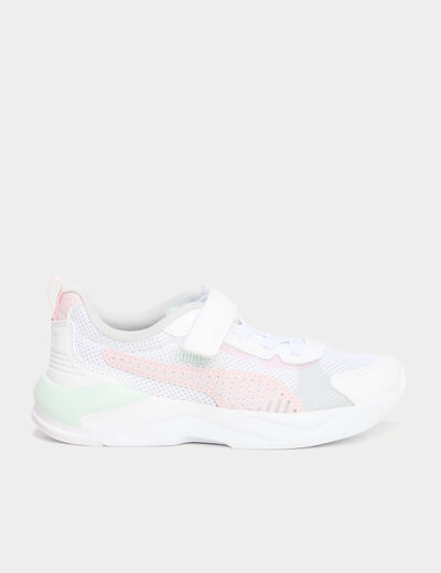 Baskets running à scratchs Puma vert pastel fille