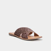 Mules brides croisées en cuir Kickers noir femme