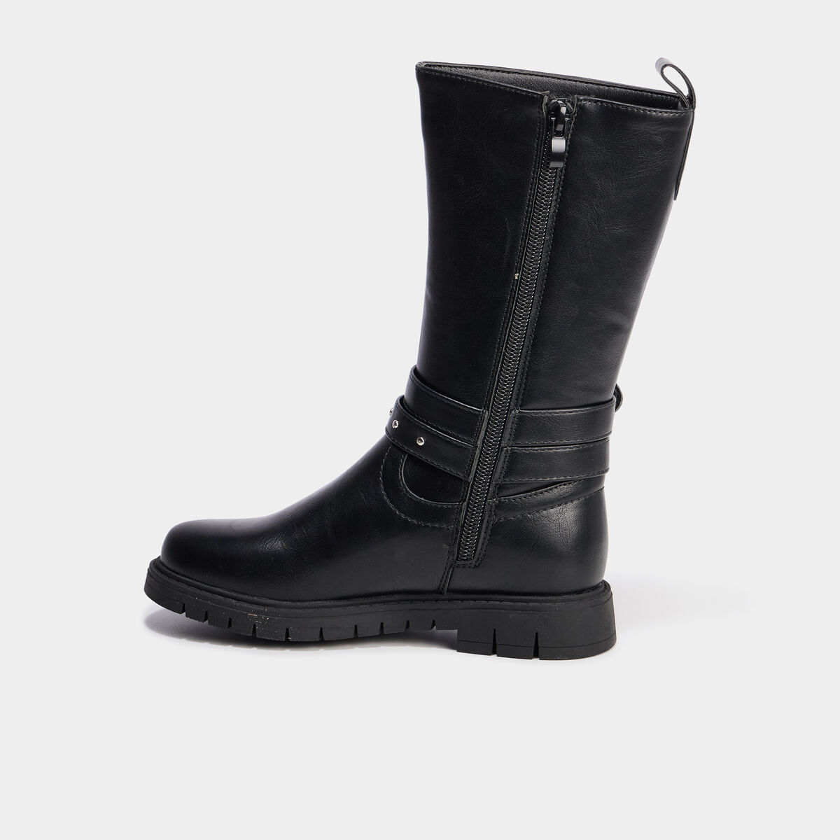 Bottes avec boucles coeurs noir fille