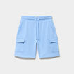 Short cargo molleton taille &eacute;lastiqu&eacute;e bleu gar&ccedil;on