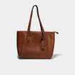 Sac cabas port&eacute;-&eacute;paule marron cognac femme