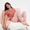 Haut de pyjama manches courtes vieux rose femme