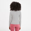T-shirt côtelé col montant ajusté ecru femme
