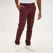 Pantalon chino droit stretch prune homme