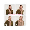 Cagoule &eacute;charpe 2 en 1 en maille beige femme