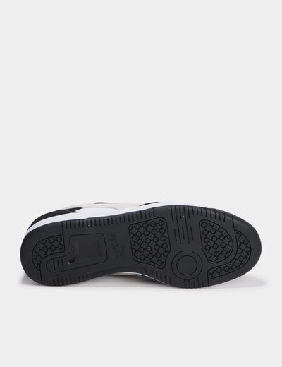 Tennis basses à lacets en cuir Puma noir homme