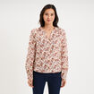 Blouse manches ballons coton ecru femme