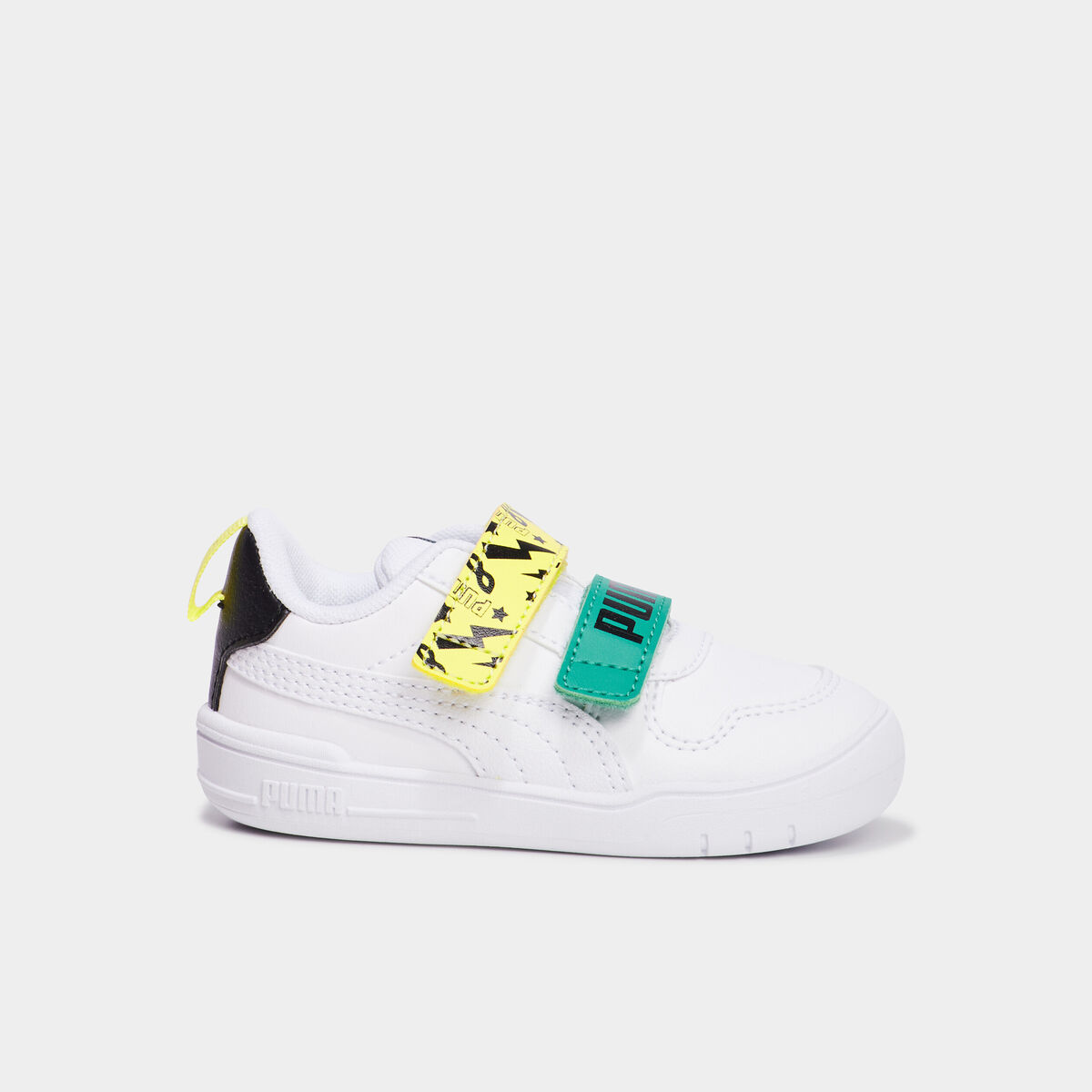 Tennis basses à scratchs Puma blanc bébé garçon