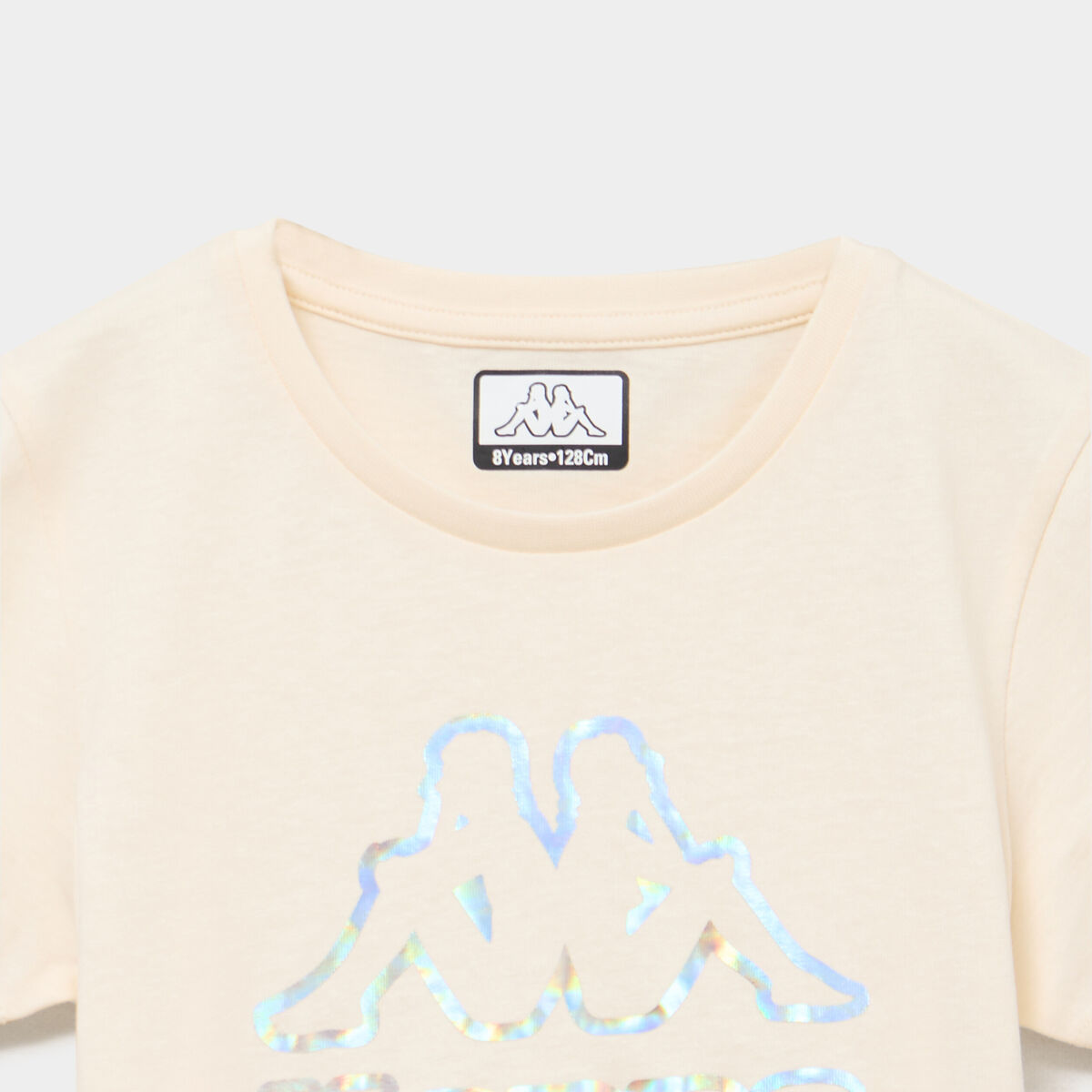 T-shirt &agrave; manches courtes coton Kappa creme fille