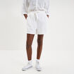 Short large broderie anglaise coton blanc femme