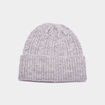 Bonnet tricoté torsades gris femme