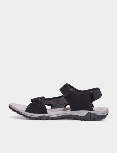 Sandales à scratchs noir homme