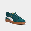 Tennis basses à lacets en cuir Puma vert homme