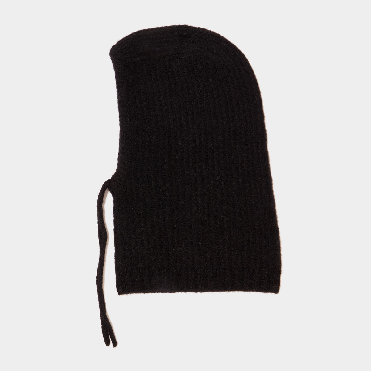 Cagoule tricot&eacute;e noir femme