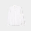 Chemise lin mélangé manches longues blanc femme