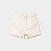 Short mom 5 poches coton ecru femme