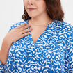 Robe chemise à volants manches 3/4 ecru femme grande taille