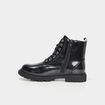 Bottines vernies &agrave; paillettes noir fille
