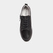 Tennis basses pied large Confortissimo noir femme