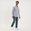 Chemise ajust&eacute;e manches longues multicolore homme