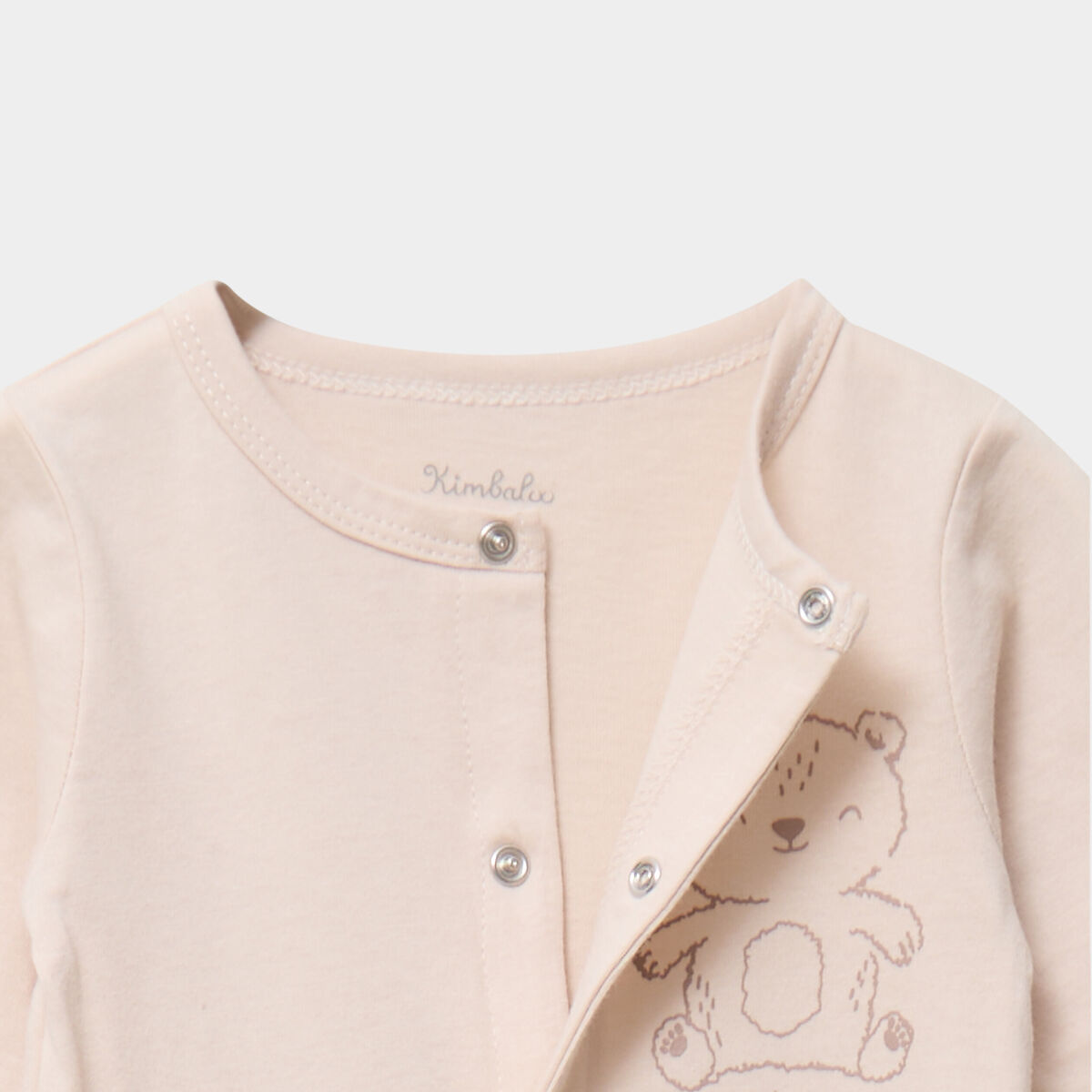 Dors-bien coton manches longues taupe b&eacute;b&eacute;