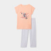 Ensemble pyjama 2 pièces rose saumon femme