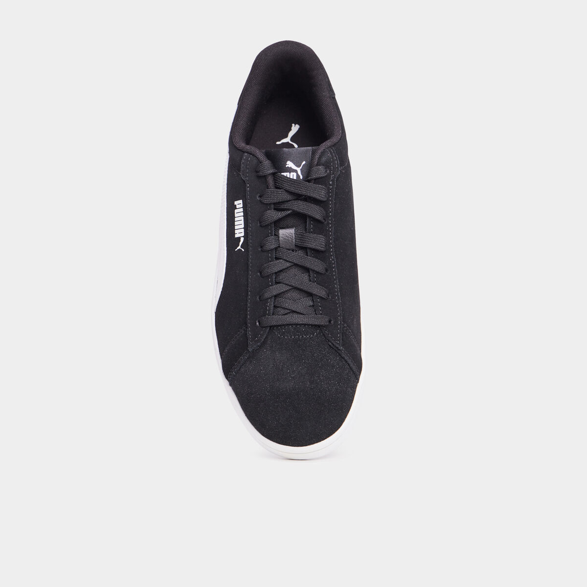Tennis basses à lacets cuir Puma Smash noir homme