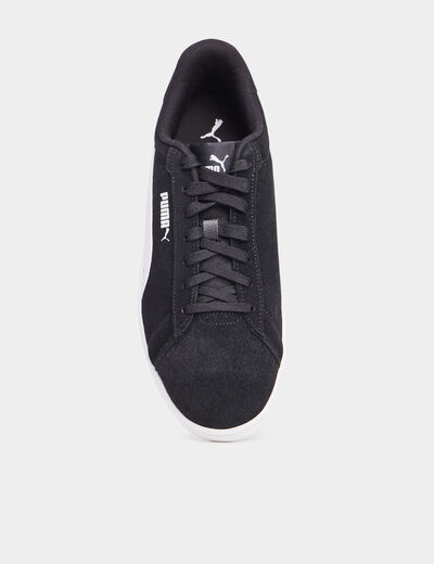 Tennis basses à lacets cuir Puma Smash noir homme