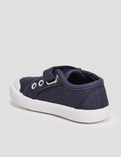 Tennis bout renforc&eacute; semelle souple bleu b&eacute;b&eacute; gar&ccedil;on