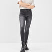 Jeans skinny 7/8ème denim noir femme