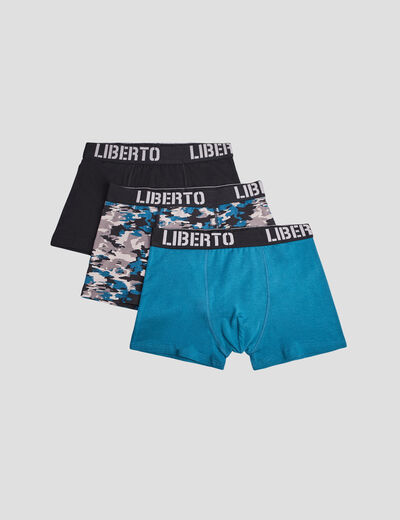 Lot 3 boxers coton Liberto gris homme