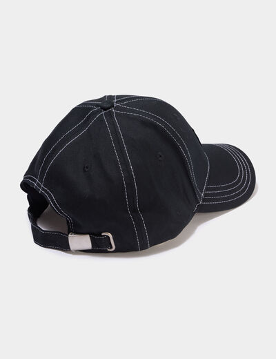 Casquette coton noir homme