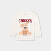 T-shirt manches longues coton Creeks blanc bébé garçon
