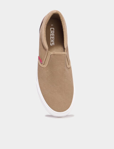 Tennis basses en toile sable homme