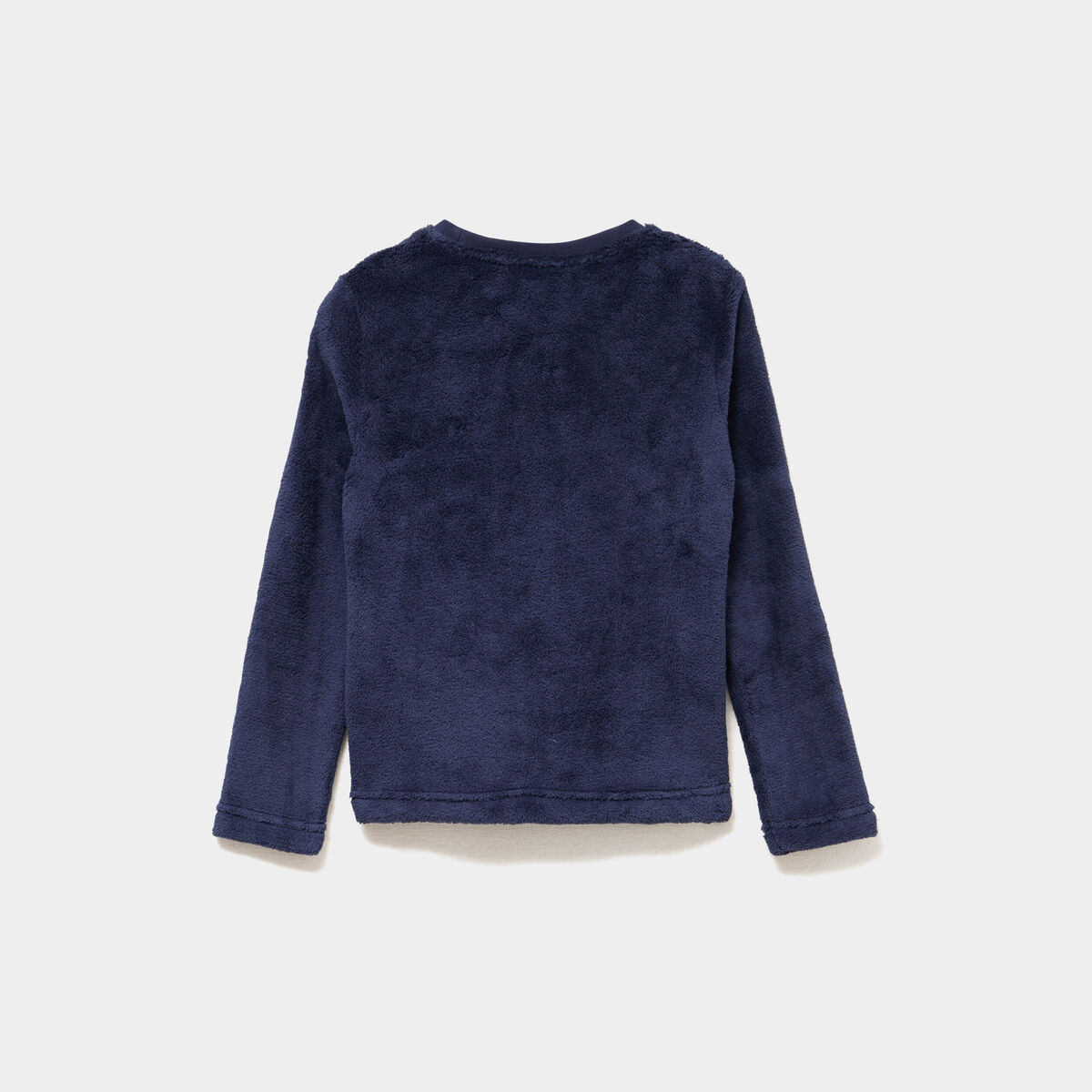Ensemble pyjama No&euml;l en velours bleu marine gar&ccedil;on