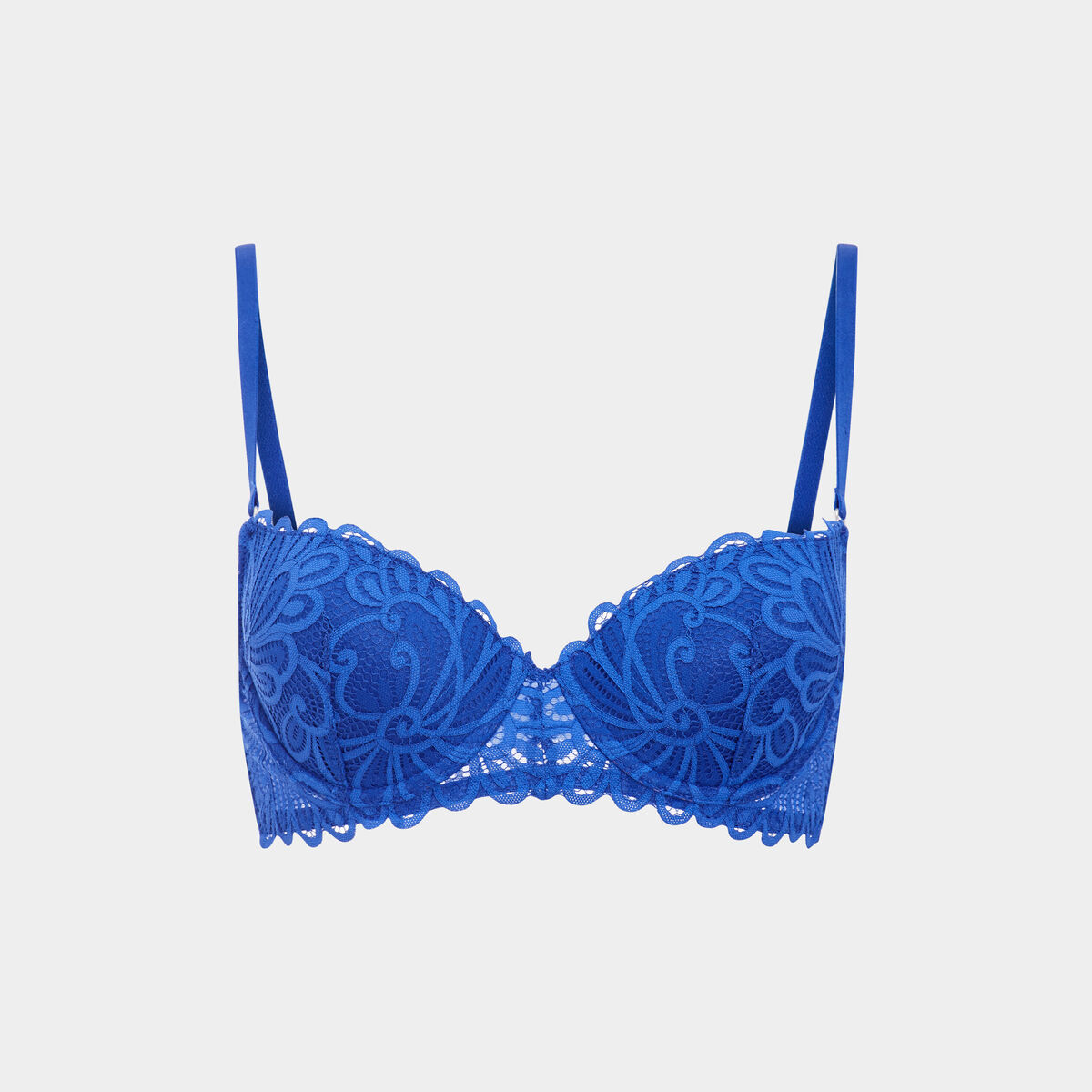 Soutien-gorge forme corbeille bleu electrique femme