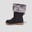 Bottes avec pompons noir fille