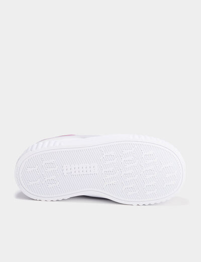 Tennis basses à scratchs Puma Carina violet fille