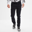 Pantalon cargo slim bleu fonc&eacute; homme