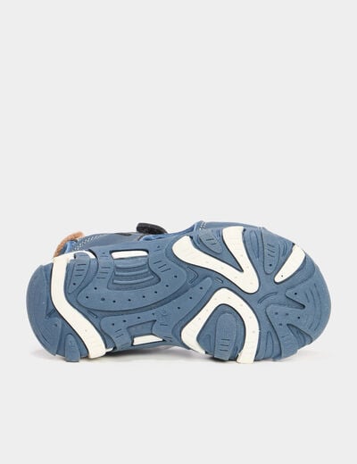 Sandales à scratchs bleu garçon
