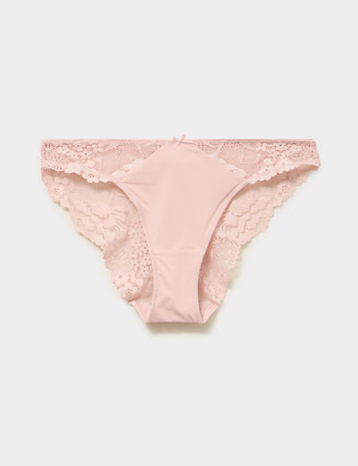 Culotte avec dentelle rose clair femme